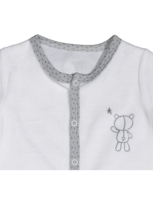 Pyjama bébé en velours à manches longues - SAUTHON - Kiabi