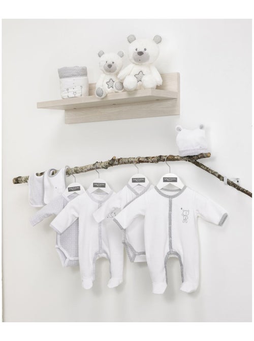 Pyjama bébé en velours à manches longues - SAUTHON - Kiabi