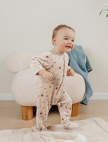 Pyjama bébé en velours à motif jungle Noukie's