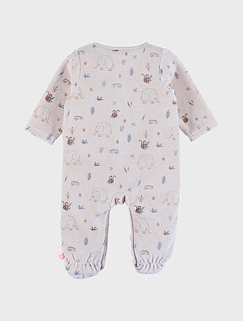 Pyjama bébé en velours à motif jungle Noukie's