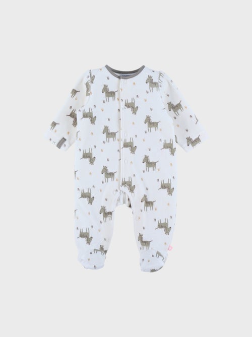Pyjama bébé en velours à motif Noukie's - Kiabi