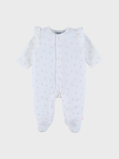 Pyjama bébé en velours à volants Noukie's - Kiabi