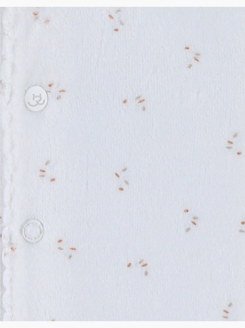 Pyjama bébé en velours à volants Noukie's Blanc - Kiabi