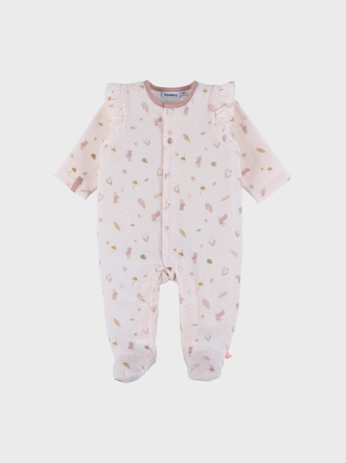 Pyjama bébé en velours à volants Noukie's - Kiabi
