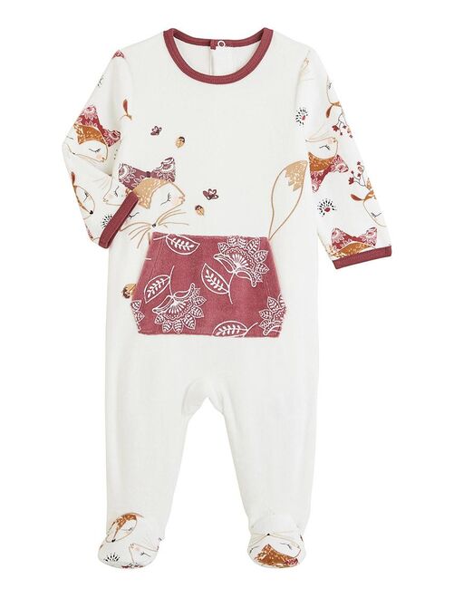 Pyjama bébé en velours Amaya - Kiabi