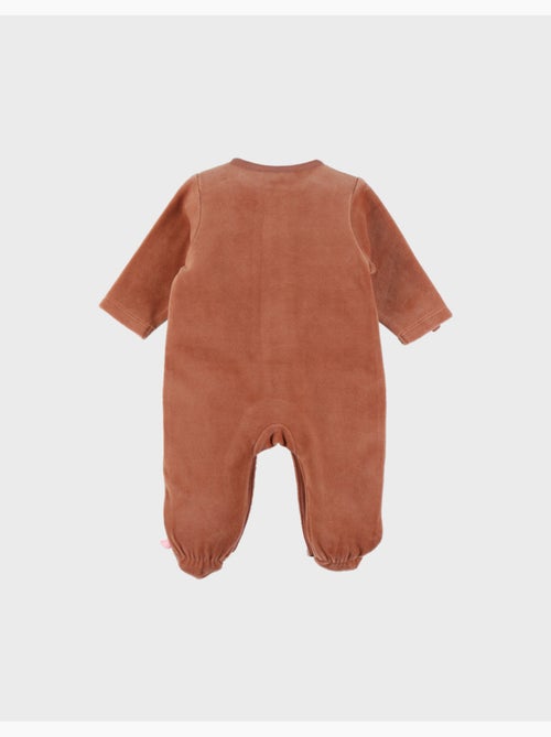 Pyjama bébé en velours avec broderie animale Noukie's - Kiabi