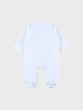 Pyjama bébé en velours avec broderie chat Noukie's