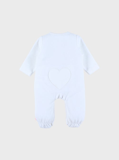 Pyjama bébé en velours avec broderie chat Noukie's - Kiabi