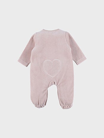 Pyjama bébé en velours avec broderie chat Noukie's