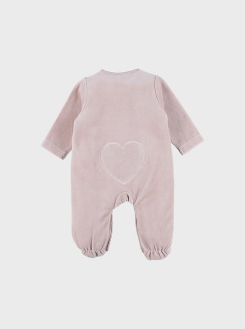 Pyjama bébé en velours avec broderie chat Noukie's - Kiabi