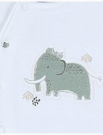 Pyjama bébé en velours avec broderie éléphant Noukie's