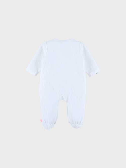 Pyjama bébé en velours avec broderie éléphant Noukie's - Kiabi
