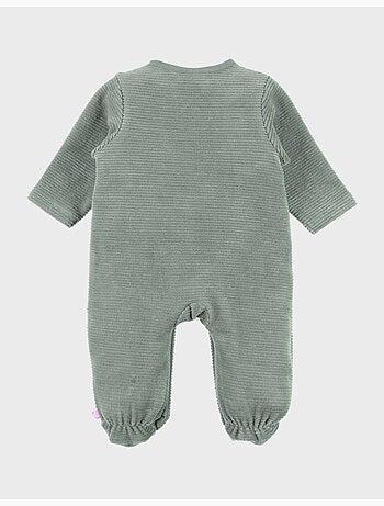 Pyjama bébé en velours avec broderie éléphant Noukie's