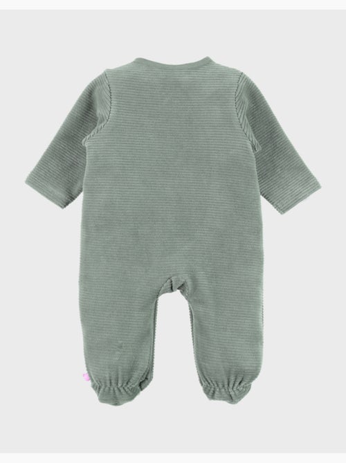 Pyjama bébé en velours avec broderie éléphant Noukie's - Kiabi