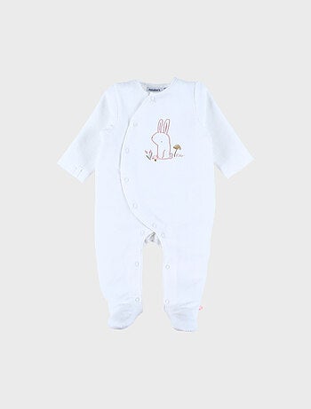 Pyjama bébé en velours avec broderie lapin Noukie's