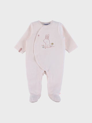 Pyjama bébé en velours avec broderie lapin Noukie's