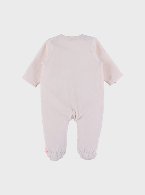 Pyjama bébé en velours avec broderie lapin Noukie's - Kiabi
