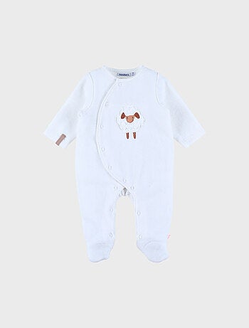 Pyjama bébé en velours avec broderie mouton Noukie's