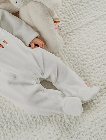 Pyjama bébé en velours avec broderie mouton Noukie's