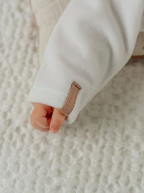 Pyjama bébé en velours avec broderie mouton Noukie's - Kiabi