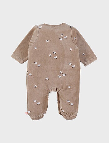 Pyjama bébé en velours avec broderie mouton Noukie's