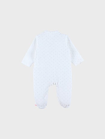 Pyjama bébé en velours avec broderie oiseau Noukie's