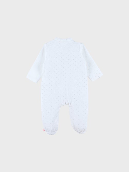 Pyjama bébé en velours avec broderie oiseau Noukie's - Kiabi