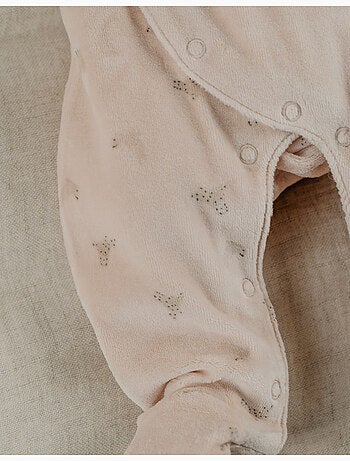 Pyjama bébé en velours avec broderie phoque Noukie's