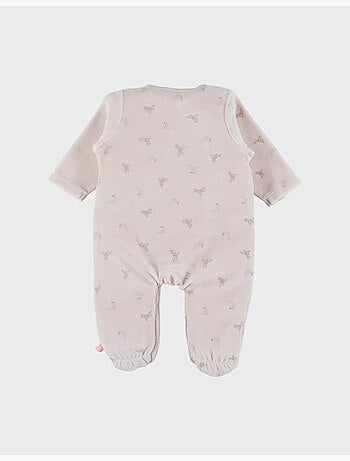 Pyjama bébé en velours avec broderie phoque Noukie's
