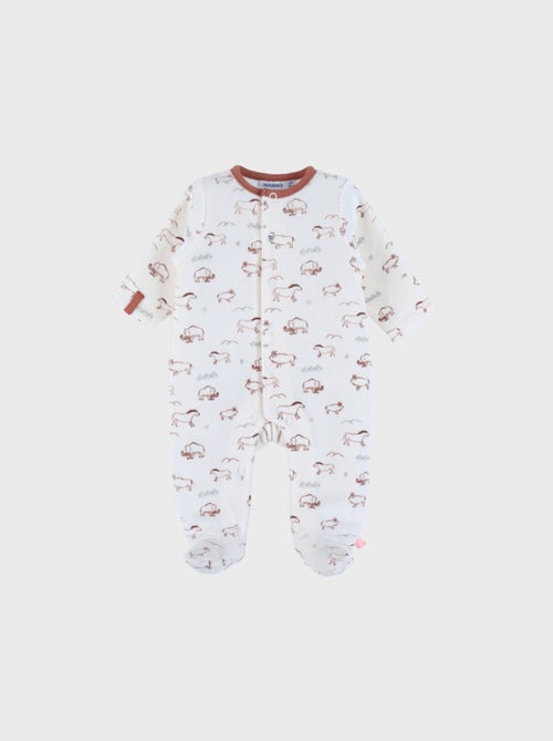 Pyjama bébé en velours avec imprimé Mammouth Noukie's - Kiabi