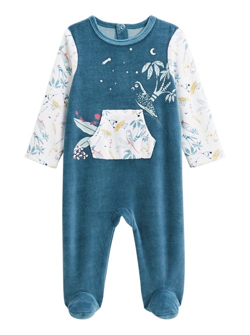 Pyjama bébé en velours Bianca - Kiabi