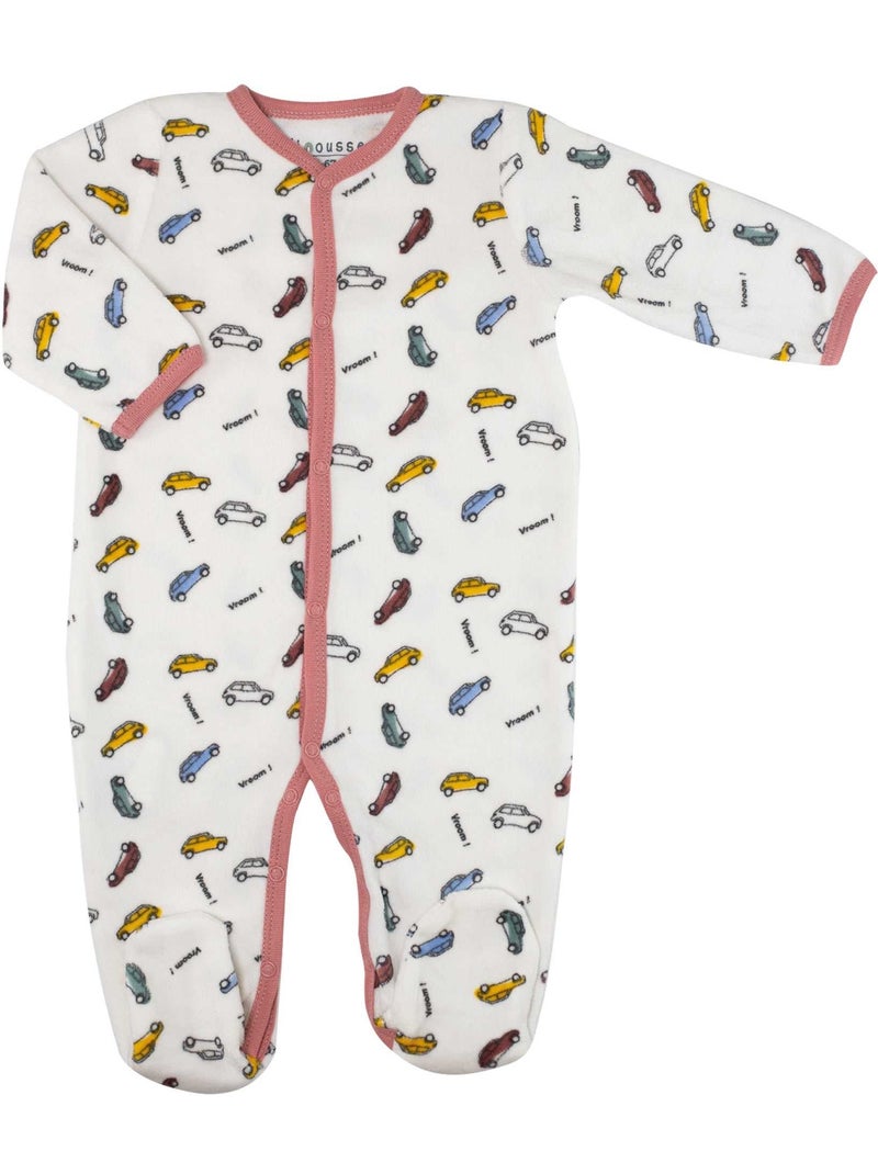 Pyjama Bébé En Velours Blanc - Kiabi