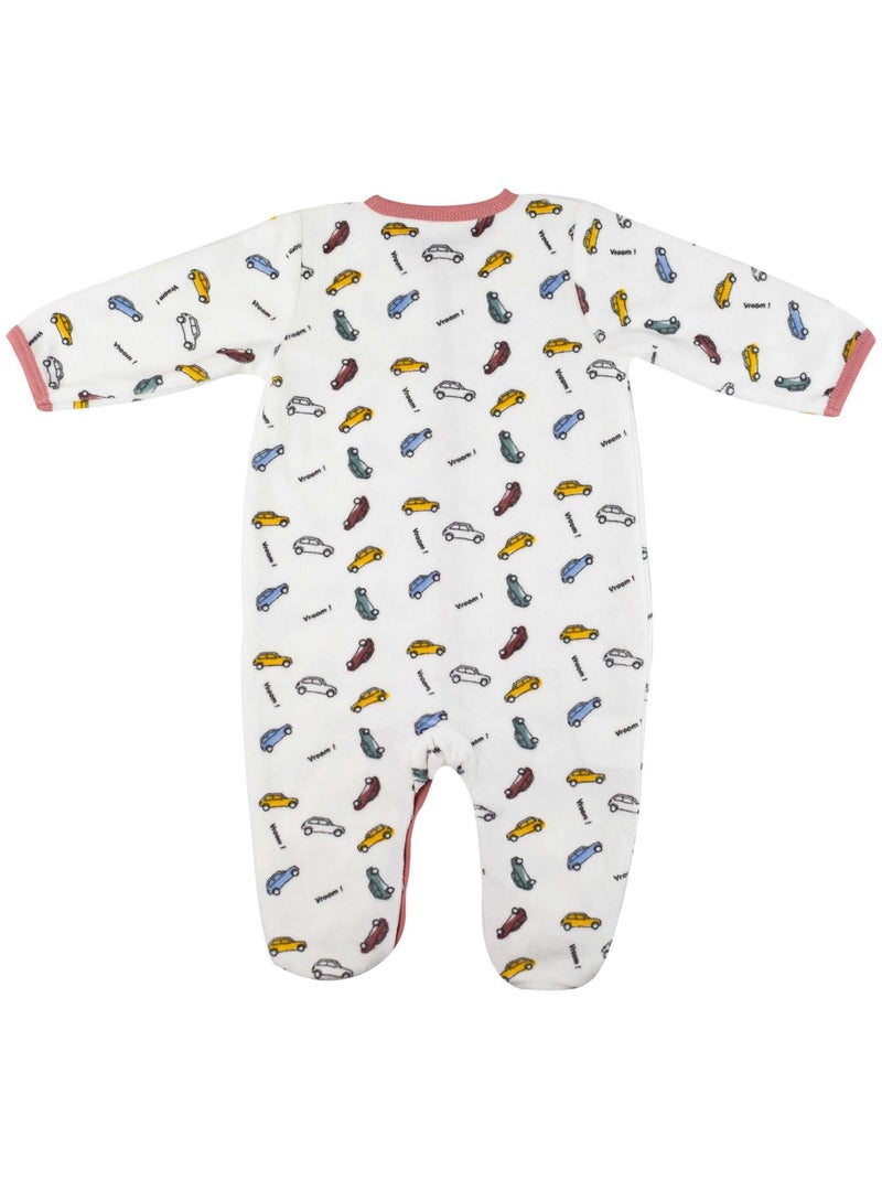 Pyjama Bébé En Velours Blanc - Kiabi