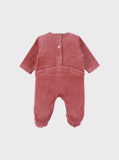 Pyjama bébé en velours brodé escargot Noukie's - Kiabi