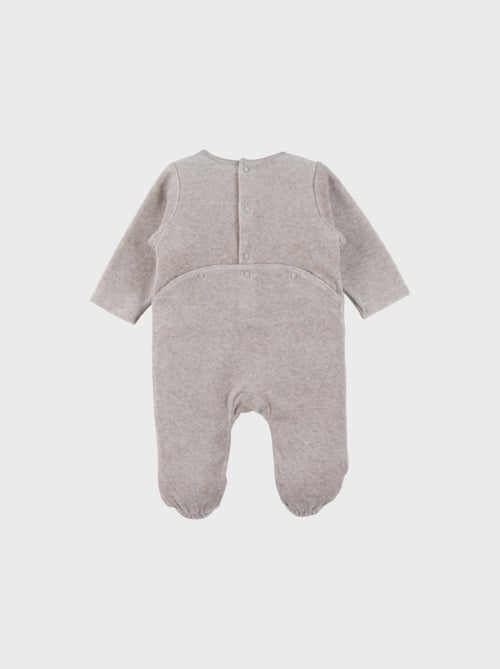 Pyjama bébé en velours brodé lapin Noukie's - Kiabi