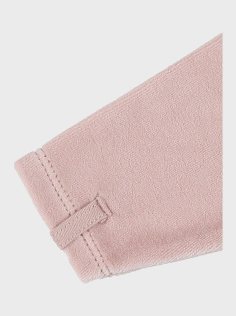 Pyjama bébé en velours brodé lapin rose Noukie's Rose - Kiabi