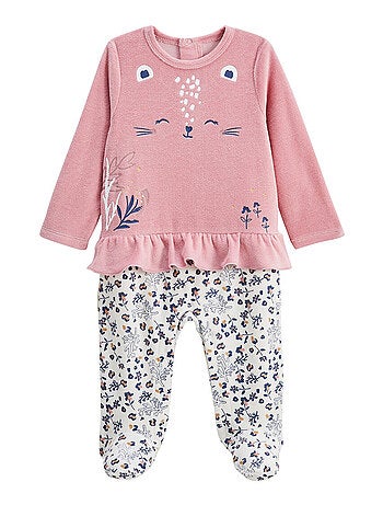 Pyjama bébé en velours Céleste