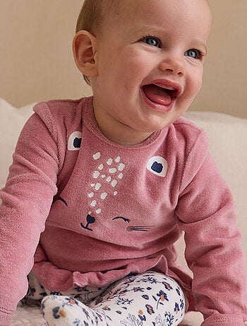 Pyjama bébé en velours Céleste