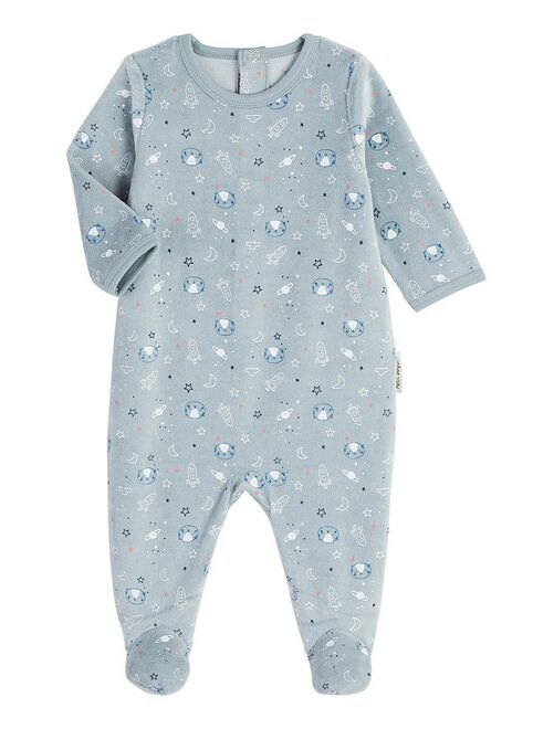 Pyjama bébé en velours Cosmos - Kiabi