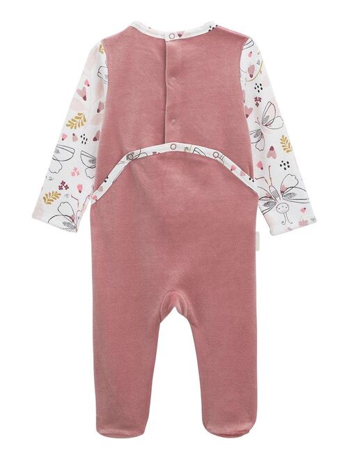 Pyjama bébé en velours Elena - Kiabi