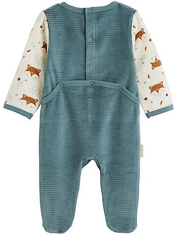 Pyjama bébé en velours Ginkgo