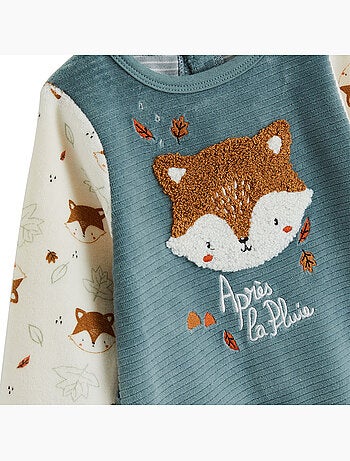 Pyjama bébé en velours Ginkgo