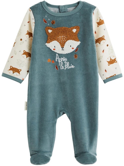 Pyjama bébé en velours Ginkgo - Kiabi Pyjama bébé en velours Ginkgo - Kiabi