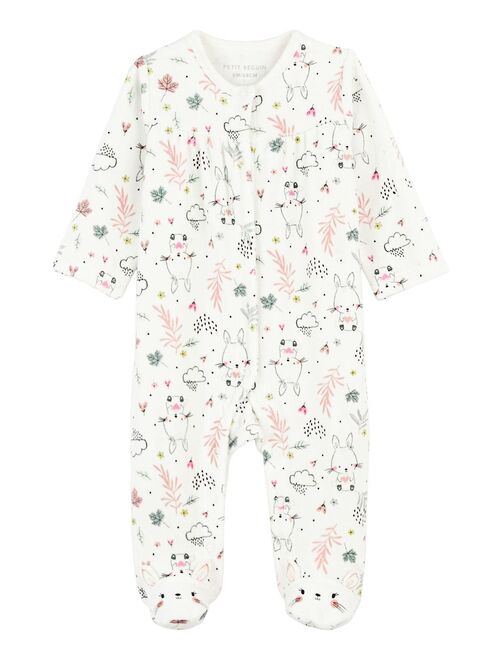 Pyjama bébé en velours Happy Bunny - Kiabi
