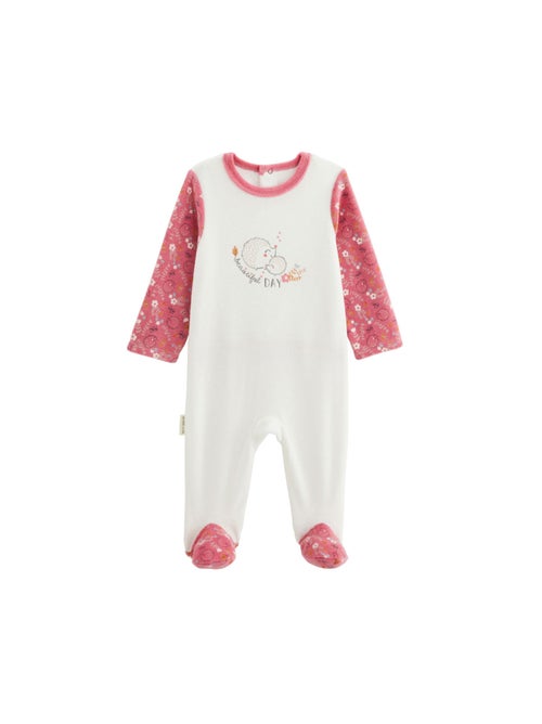 Pyjama bébé en velours Happy Days - Kiabi