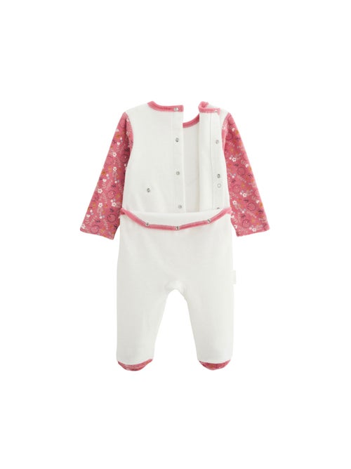 Pyjama bébé en velours Happy Days - Kiabi