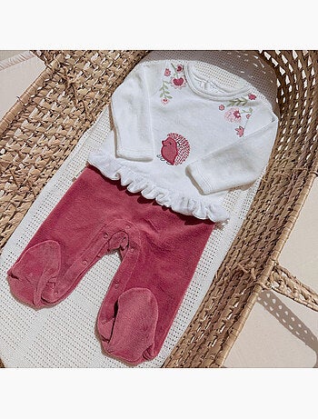 Pyjama bébé en velours Harmony