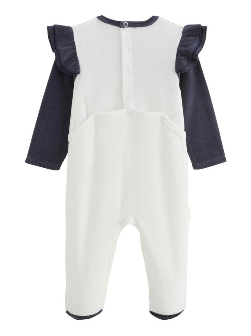 Pyjama bébé en velours Holamuchacha Ecru - Kiabi