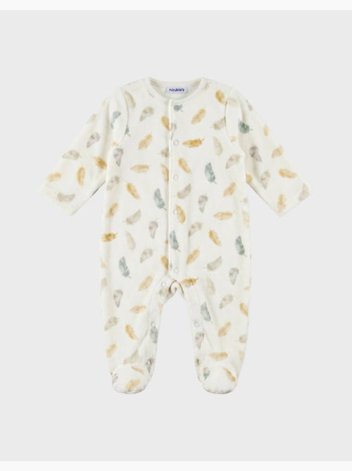 Pyjama bébé en velours imprimé - plumes de lune noukie's - Kiabi