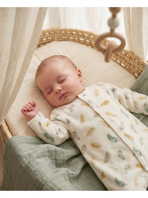 Pyjama bébé en velours imprimé - plumes de lune noukie's - Kiabi